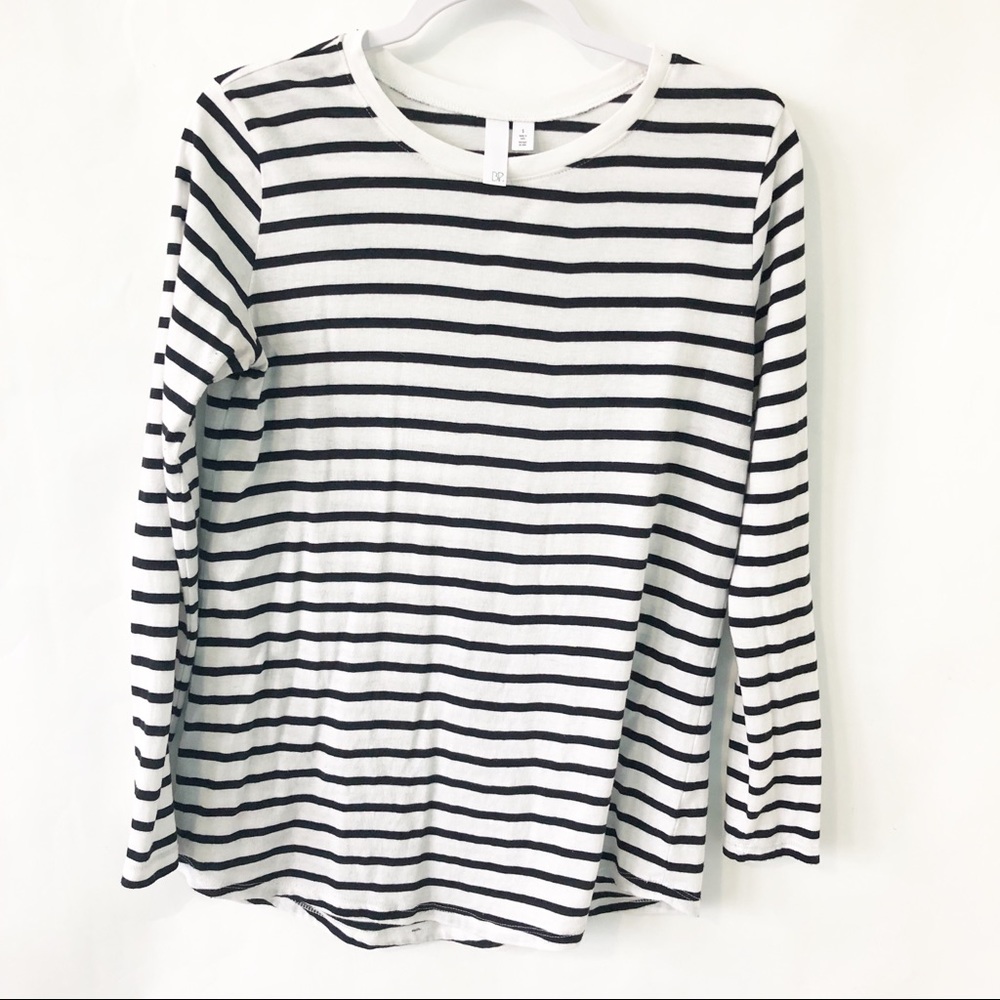 BP black & white stripe tunic size small